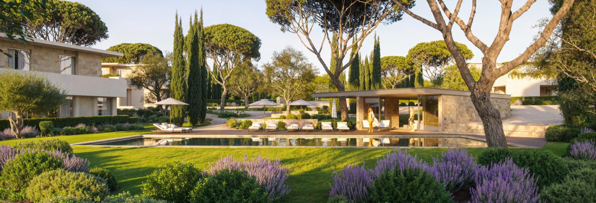 Shared garden and pool